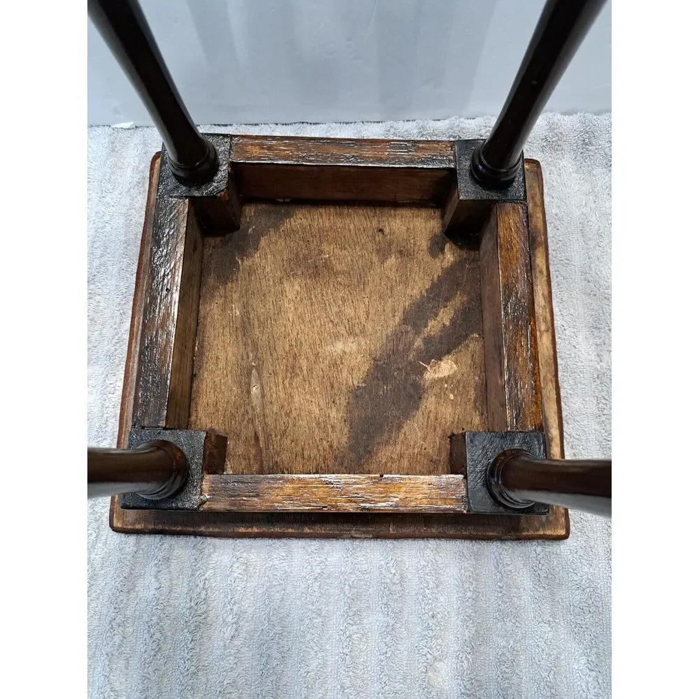 Antique 20th Century‎ Leather Wrapped Hand Tooled Peruvian Accent Nesting Table